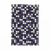 Large Mosaic Squares in Black, Ultra Violet, and White