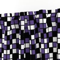 Large Mosaic Squares in Black, Ultra Violet, and White