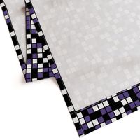 Large Mosaic Squares in Black, Ultra Violet, and White