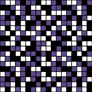 Large Mosaic Squares in Black, Ultra Violet, and White