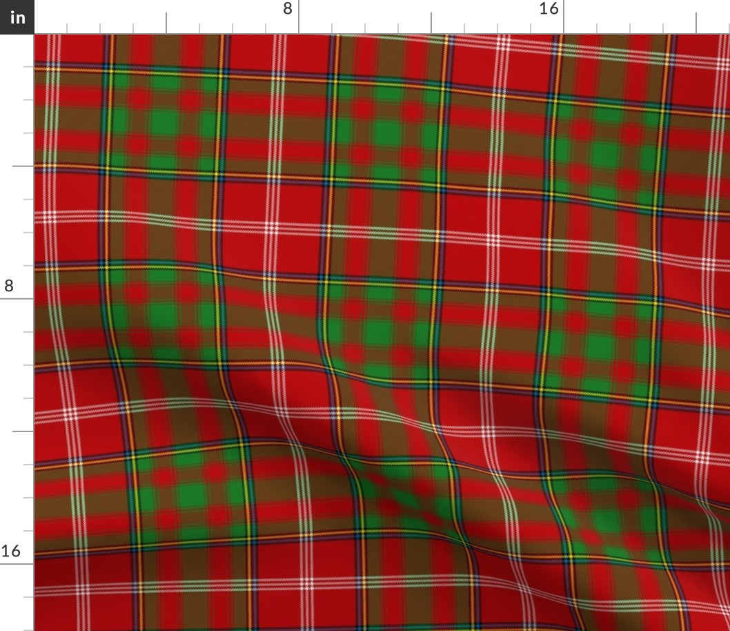 Moray red plaid, 6", from early 1800s