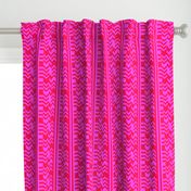 Striped Kilim in Neon Red + Pink