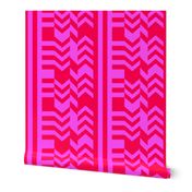 Striped Kilim in Neon Red + Pink