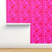 Striped Kilim in Neon Red + Pink