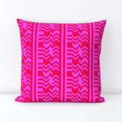 Striped Kilim in Neon Red + Pink