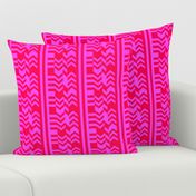 Striped Kilim in Neon Red + Pink