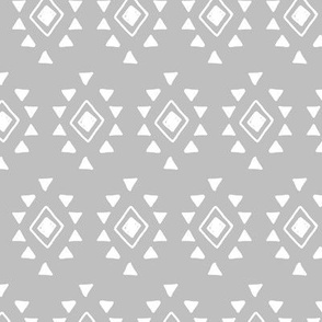 Geometric Aztec Tribal Pattern (gray) Kids Children Nursery Bedding