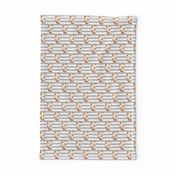 Sweet Baby Fox (gray stripe) SMALLER - Woodland Animal Baby Nursery Crib Sheets Blanket Bedding GingerLous