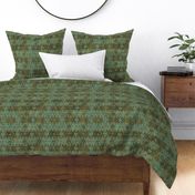 batik scroll - moss green