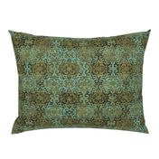 batik scroll - moss green