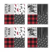 You are so deerly loved & Little Man  - buffalo check woodland patchwork fabric (90)