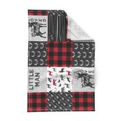 You are so deerly loved & Little Man  - buffalo check woodland patchwork fabric (90)