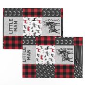 You are so deerly loved & Little Man  - buffalo check woodland patchwork fabric (90)