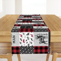 You are so deerly loved & Little Man  - buffalo check woodland patchwork fabric (90)