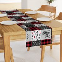 You are so deerly loved & Little Man  - buffalo check woodland patchwork fabric (90)