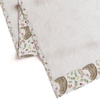 Bear & Bunny Friends - Floral Woodland Baby Girls Nursery Bedding GingerLous A