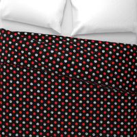 Doodle Buttons Black Red