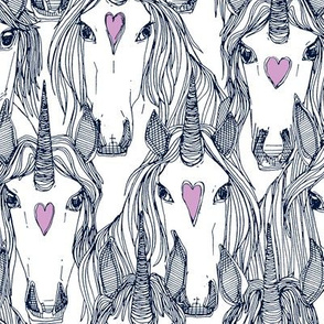 unicorn love navy orchid