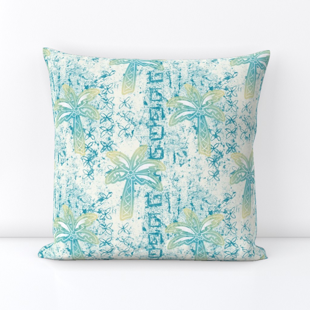 palms batik - teal