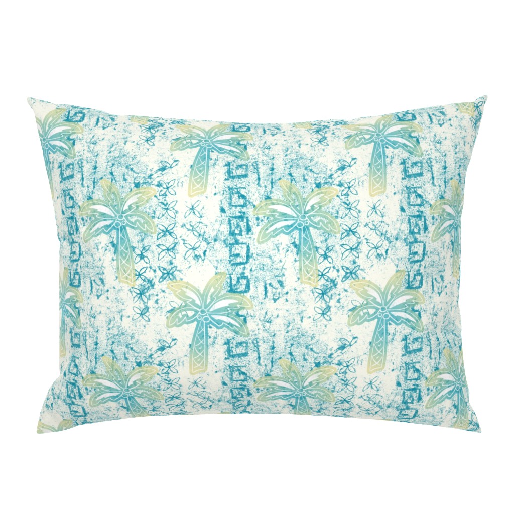 palms batik - teal