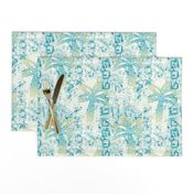 palms batik - teal