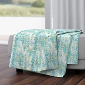 palms batik - teal