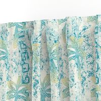 palms batik - teal