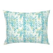 palms batik - teal