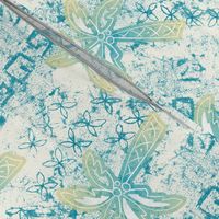 palms batik - teal