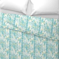 palms batik - teal