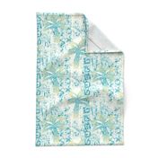 palms batik - teal