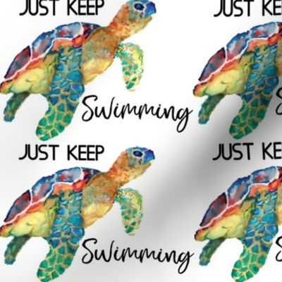 Just keep swimming turtle mini size