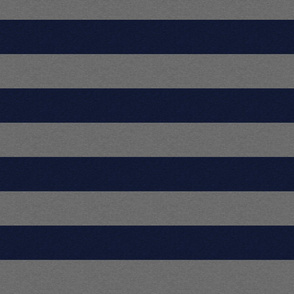 2” Navy and Grey Textured Stripe 