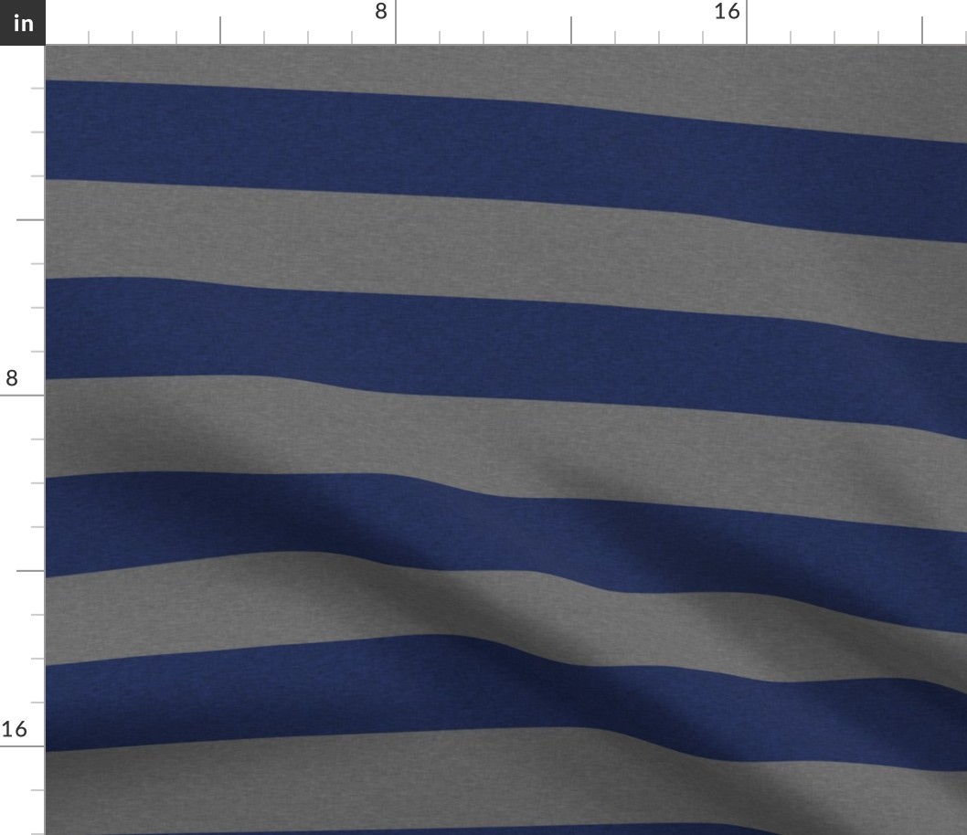 2” Textured Stripe - Royal Blue And Grey