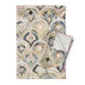 Marble Art Deco Tiles in Soft Pastels large scale version