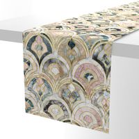 Marble Art Deco Tiles in Soft Pastels large scale version