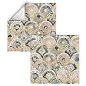 Marble Art Deco Tiles in Soft Pastels large scale version