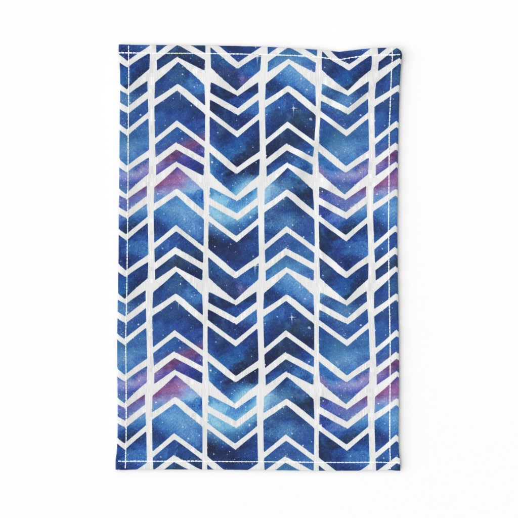 Geometric Watercolour Chevron Galaxy