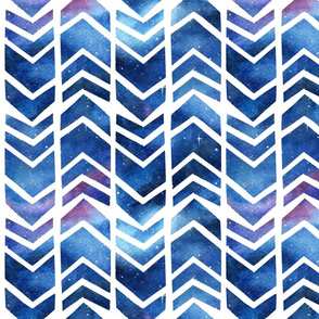 Geometric Watercolour Chevron Galaxy