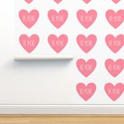 be mine love heart pretty pink » plush + pillows // fat quarter