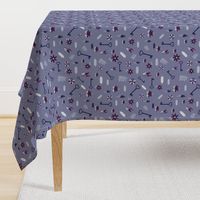 greek symbols on violet blue | small