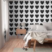 me plus you love heart black and white » plush + pillows // fat quarter