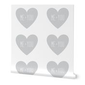 me plus you love heart light grey » plush + pillows // fat quarter
