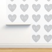 me plus you love heart light grey » plush + pillows // fat quarter