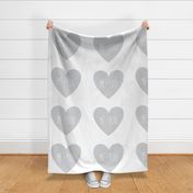 me plus you love heart light grey » plush + pillows // fat quarter