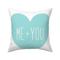 me plus you love heart light teal » plush + pillows // fat quarter