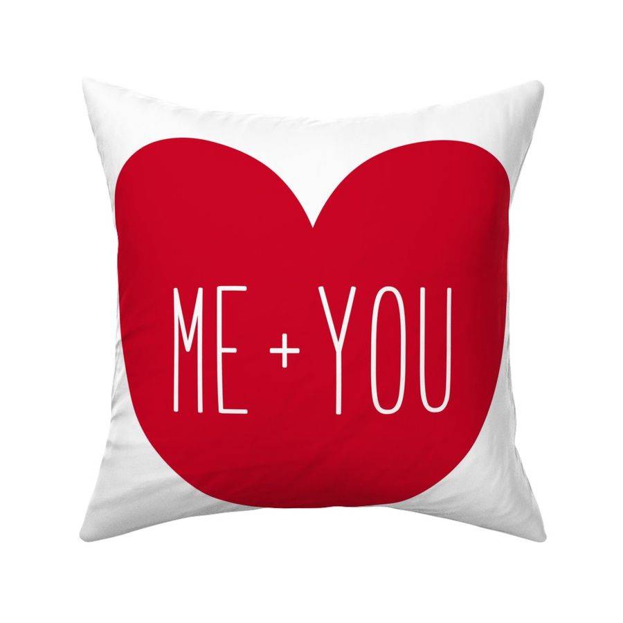 me plus you love heart red » plush + pillows // fat quarter