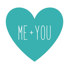 me plus you love heart teal » plush + pillows // fat quarter