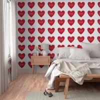 oh baby love heart red » plush + pillows // fat quarter