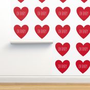 oh baby love heart red » plush + pillows // fat quarter